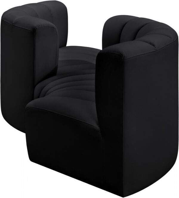 Arc 102" Vegan Leather Upholstered 4pc. Modular Sectional