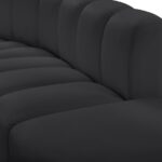 Arc 102" Vegan Leather Upholstered 4pc. Modular Sectional