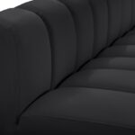 Arc 102" Vegan Leather Upholstered 4pc. Modular Sectional