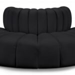 Arc 90" Vegan Leather Upholstered 4pc. Modular Sectional