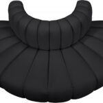 Arc 90" Vegan Leather Upholstered 4pc. Modular Sectional