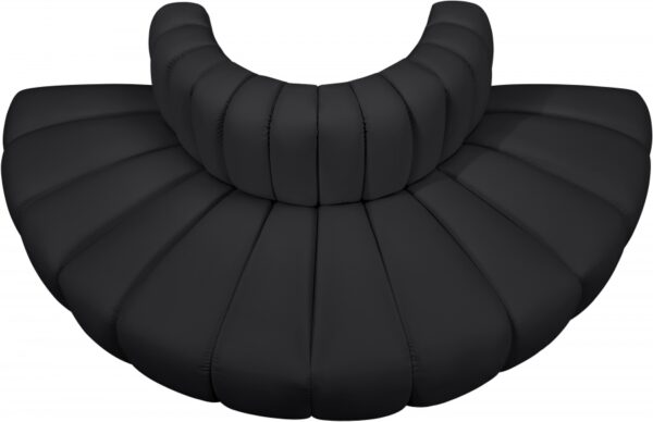 Arc 90" Vegan Leather Upholstered 4pc. Modular Sectional