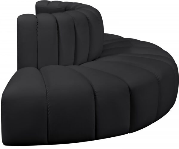 Arc 90" Vegan Leather Upholstered 4pc. Modular Sectional