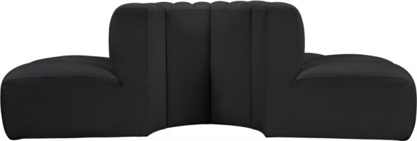 Arc 90" Vegan Leather Upholstered 4pc. Modular Sectional