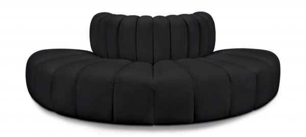 Arc 90" Vegan Leather Upholstered 4pc. Modular Sectional
