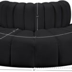 Arc 90" Vegan Leather Upholstered 4pc. Modular Sectional