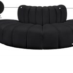 Arc 90" Vegan Leather Upholstered 4pc. Modular Sectional