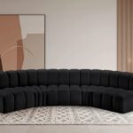 Arc 133" Vegan Leather Upholstered 5pc. Modular Sectional