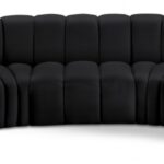 Arc 133" Vegan Leather Upholstered 5pc. Modular Sectional