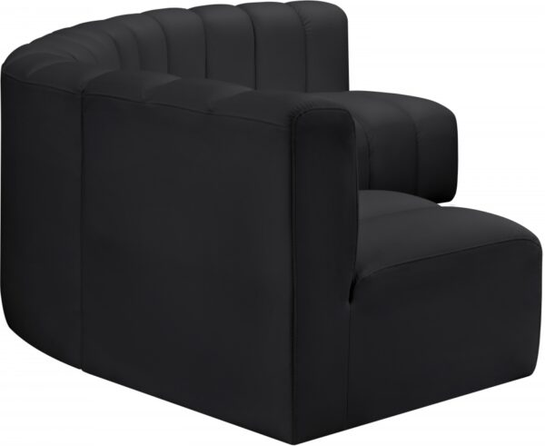 Arc 133" Vegan Leather Upholstered 5pc. Modular Sectional