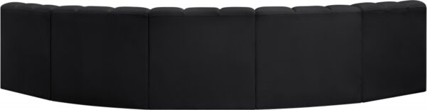 Arc 133" Vegan Leather Upholstered 5pc. Modular Sectional