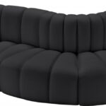 Arc 122" Vegan Leather Upholstered 5pc. Modular Sectional
