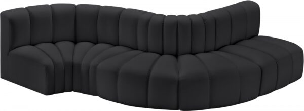 Arc 122" Vegan Leather Upholstered 5pc. Modular Sectional