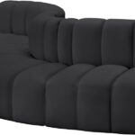 Arc 122" Vegan Leather Upholstered 5pc. Modular Sectional