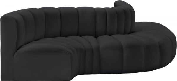 Arc 122" Vegan Leather Upholstered 5pc. Modular Sectional