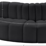 Arc 122" Vegan Leather Upholstered 5pc. Modular Sectional