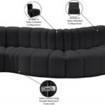 Arc 122" Vegan Leather Upholstered 5pc. Modular Sectional