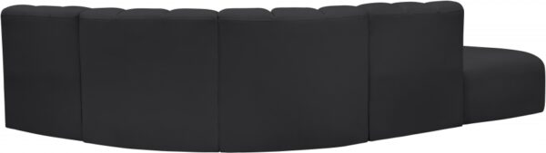 Arc 127" Vegan Leather Upholstered 5pc. Modular Sectional