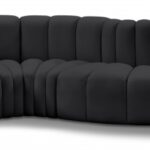 Arc 145" Vegan Leather Upholstered 6pc. Modular Sectional