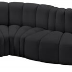 Arc 145" Vegan Leather Upholstered 6pc. Modular Sectional