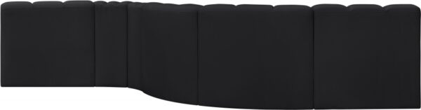 Arc 145" Vegan Leather Upholstered 6pc. Modular Sectional
