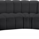 Arc 151" Vegan Leather Upholstered 6pc. Modular Sectional