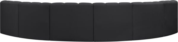Arc 151" Vegan Leather Upholstered 6pc. Modular Sectional