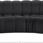 Arc 151" Vegan Leather Upholstered 6pc. Modular Sectional
