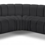 Arc 146" Vegan Leather Upholstered 6pc. Modular Sectional