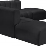 Arc 146" Vegan Leather Upholstered 6pc. Modular Sectional