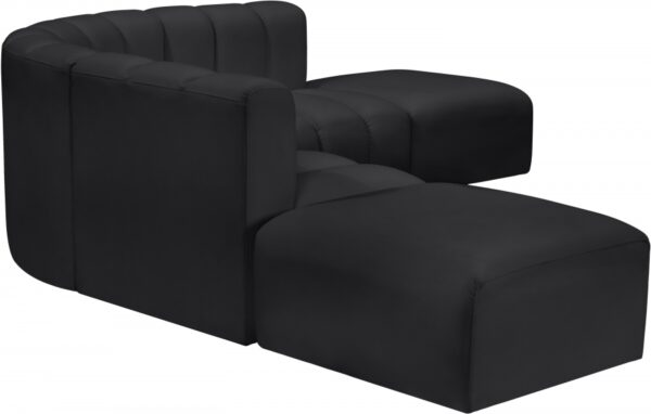 Arc 146" Vegan Leather Upholstered 6pc. Modular Sectional
