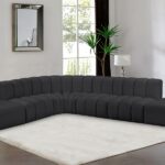 Arc 172" Vegan Leather Upholstered 7pc. Modular Sectional