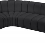 Arc 172" Vegan Leather Upholstered 7pc. Modular Sectional