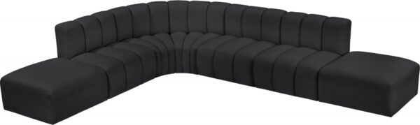 Arc 172" Vegan Leather Upholstered 7pc. Modular Sectional