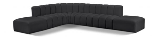 Arc 172" Vegan Leather Upholstered 7pc. Modular Sectional