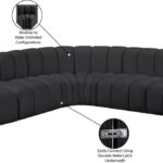 Arc 172" Vegan Leather Upholstered 7pc. Modular Sectional