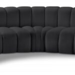 Arc 162" Vegan Leather Upholstered 7pc. Modular Sectional