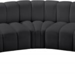 Arc 162" Vegan Leather Upholstered 7pc. Modular Sectional