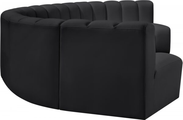 Arc 162" Vegan Leather Upholstered 7pc. Modular Sectional