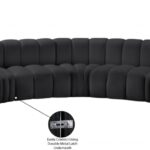 Arc 162" Vegan Leather Upholstered 7pc. Modular Sectional