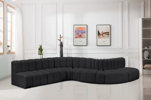 Arc 170" Vegan Leather Upholstered 7pc. Modular Sectional