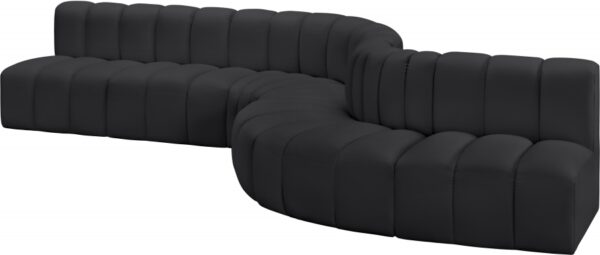 Arc 170" Vegan Leather Upholstered 7pc. Modular Sectional