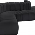Arc 170" Vegan Leather Upholstered 7pc. Modular Sectional
