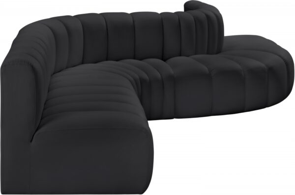 Arc 170" Vegan Leather Upholstered 7pc. Modular Sectional