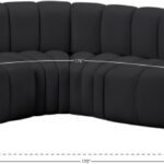 Arc 170" Vegan Leather Upholstered 7pc. Modular Sectional