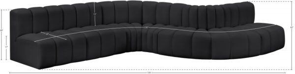 Arc 170" Vegan Leather Upholstered 7pc. Modular Sectional
