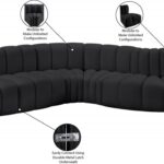 Arc 170" Vegan Leather Upholstered 7pc. Modular Sectional