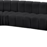 Arc 150" Vegan Leather Upholstered 8pc. Modular Sectional