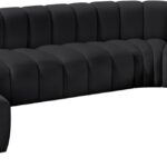 Arc 150" Vegan Leather Upholstered 8pc. Modular Sectional