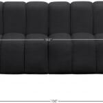 Arc 150" Vegan Leather Upholstered 8pc. Modular Sectional